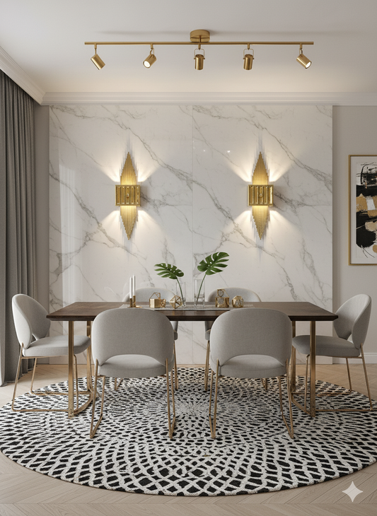 Gold Renk Pilli ve Elektrikli Aplik Piramit Model