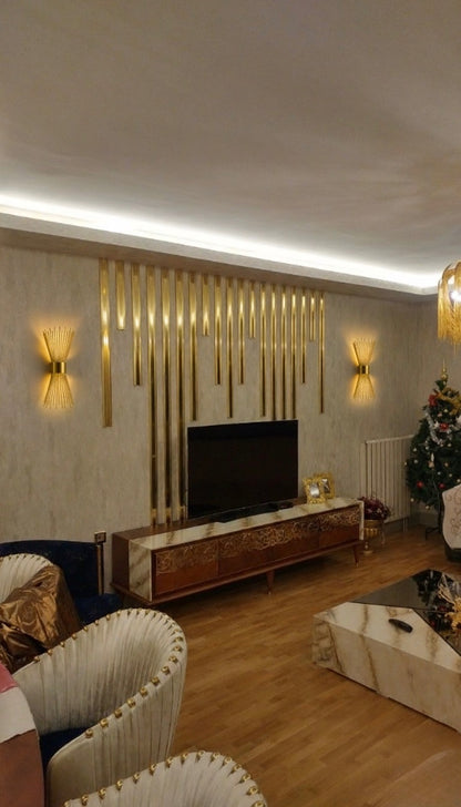 Gold Renk Pilli ve Elektrikli Aplik Kirpi Model