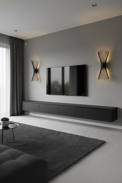 Siyah Pilli ve Elektrikli Aplik Kirpi Model