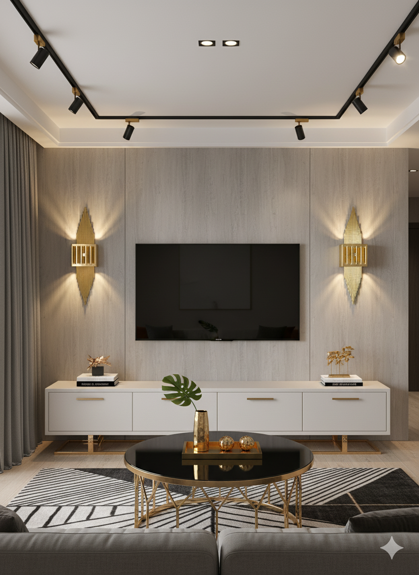 Eskitme Gold Pilli ve Elektrikli Modern Aplik Piramit