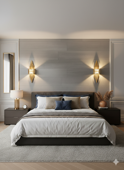 Gold Renk Pilli ve Elektrikli Aplik Piramit Model