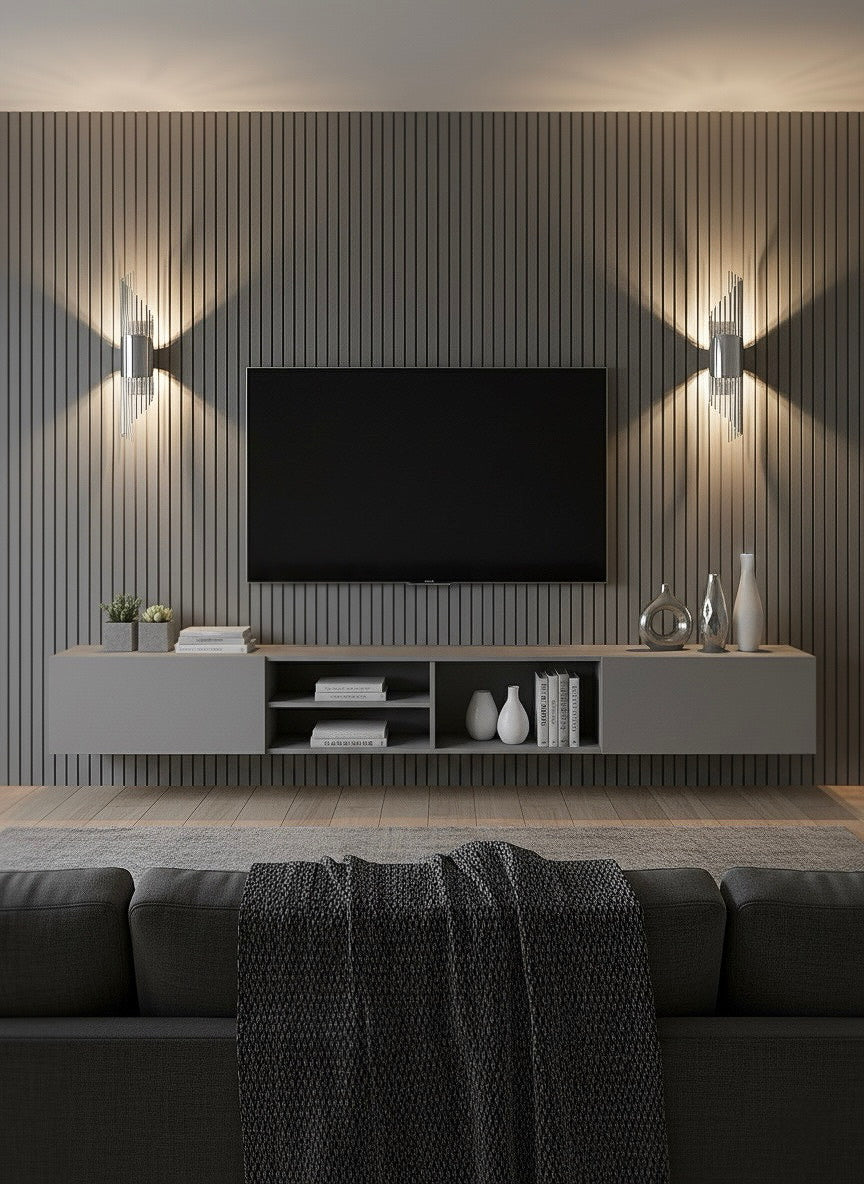 Gümüş Renk Pilli ve Elektrikli Aplik Merdiven