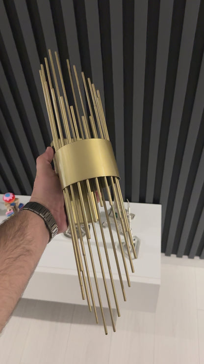 Eskitme Gold Pilli ve Elektrikli Aplik Sarkıt Model