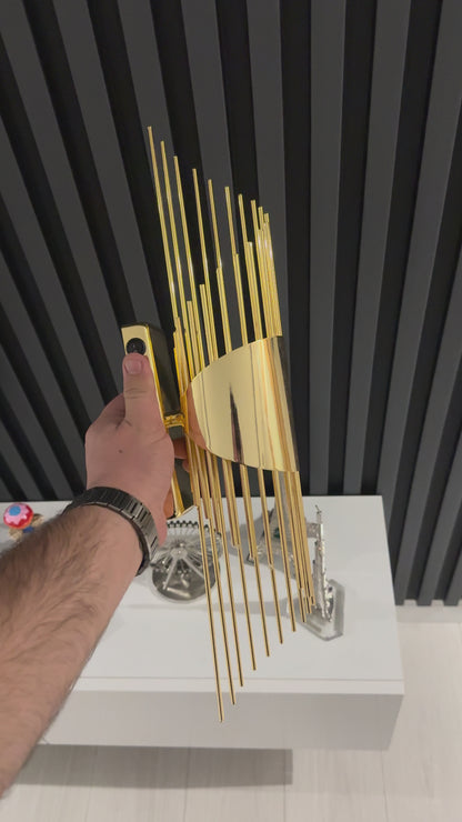 Gold Pilli ve Elektrikli Merdiven Aplik