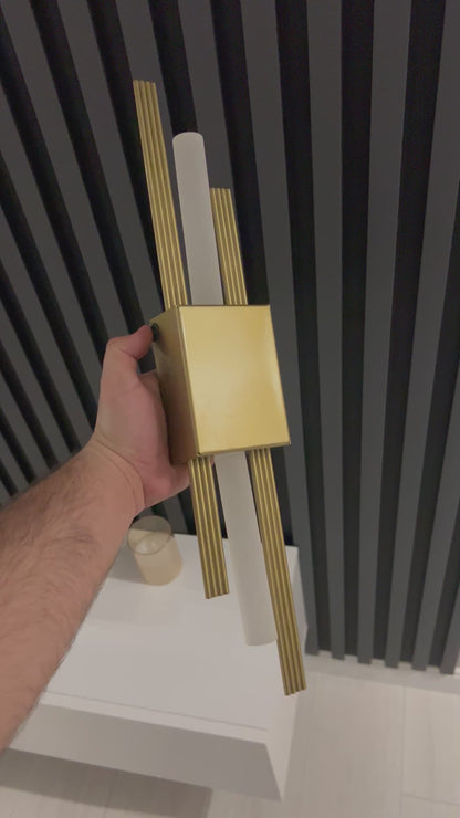 Eskitme Gold Pilli ve Elektrikli Simetri Aplik