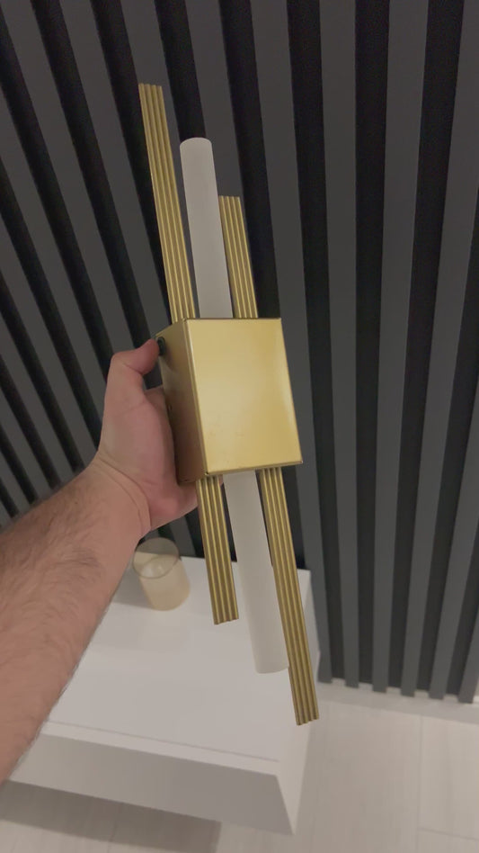 Eskitme Gold Pilli ve Elektrikli Simetri Aplik