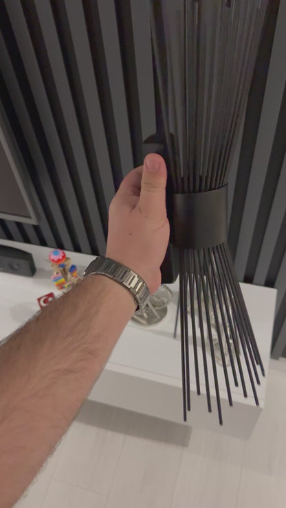 Siyah Pilli ve Elektrikli Aplik Kirpi Model